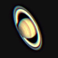 On Sept. 13th, amateur astronomer Ron Wayman of Tampa, Florida, took this picture of Saturn using his 8 inch telescope and a digital camera.
<P>
Courtesy: Ron Wayman and NASA