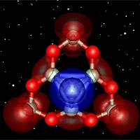 The structure of two recently discovered silicon oxide nanoparticles, their properties provide a formation mechanism for larger silicates and are a potential source of luminescence in the interstellar medium. Image to right: The structure of two recently discovered silicon oxide nanoparticles, their properties provide a formation mechanism for larger silicates and are a potential source of luminescence in the interstellar medium. Credit: A. Reber, VCU